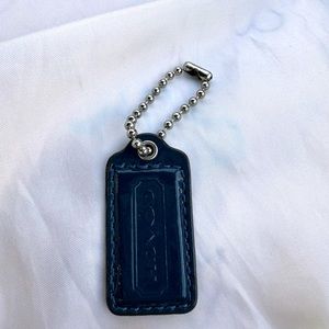 COPY - Blue coach bag tag charm no chain
